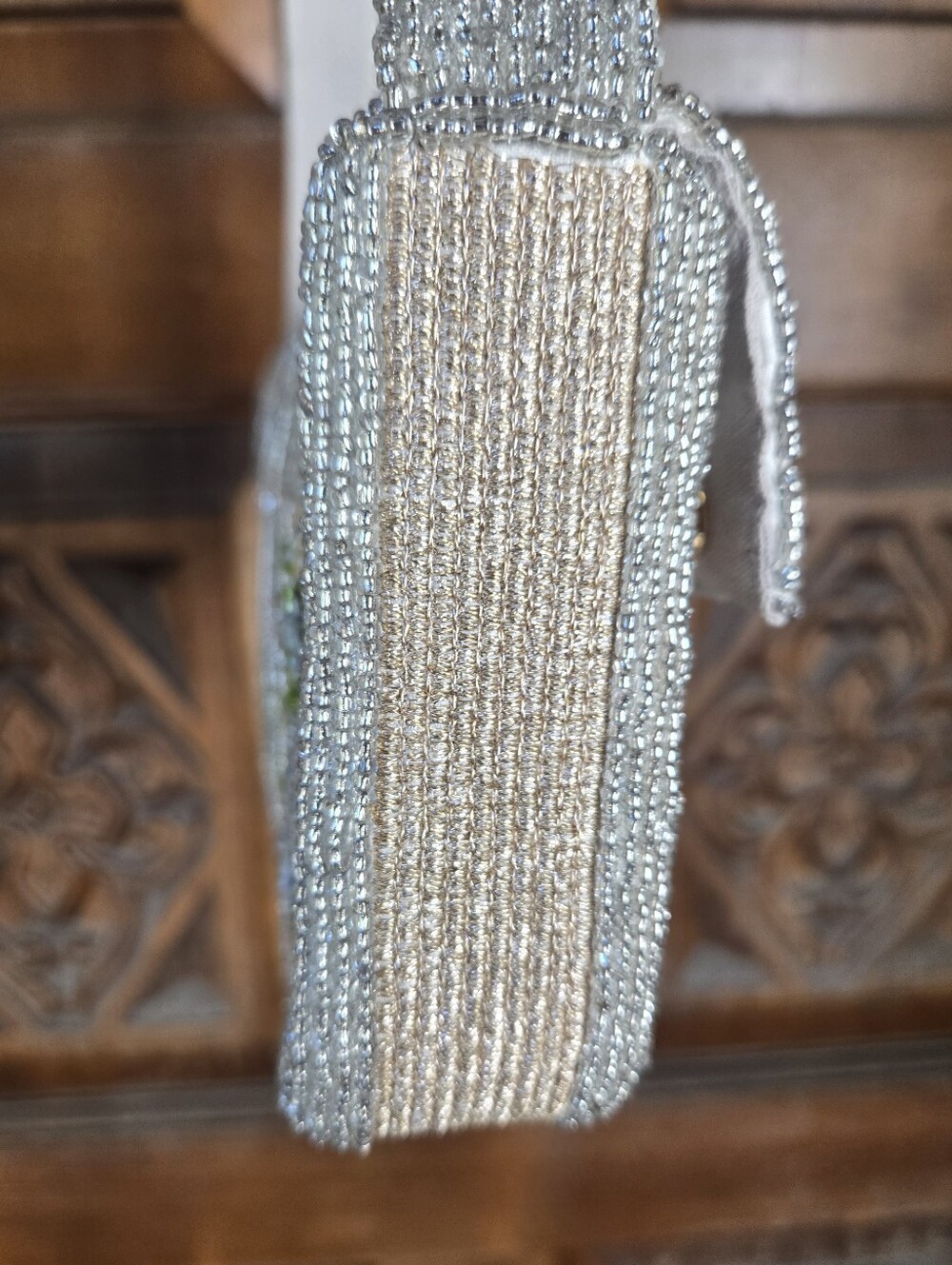 ​Anthropologie Fiona Beaded Margarita Bag Checkered Margs Cocktail Shoulder EUC - Picture 13 of 15
